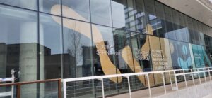 Multi-panel storefront window graphics