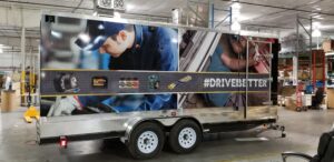Branded trailer wrap