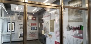 Historical lobby wall mural