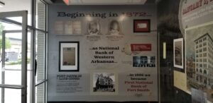 Historical lobby wall mural