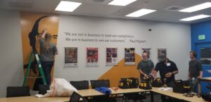 Wall covering installation
