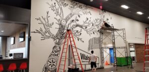 Wall covering installation
