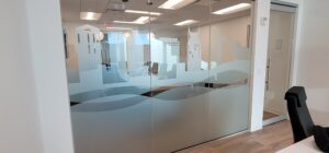 Interior graphics installation