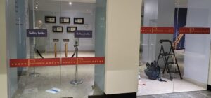 Interior graphics installation
