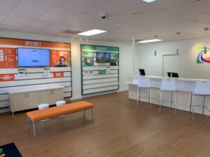 Branded retail interior and wall displays